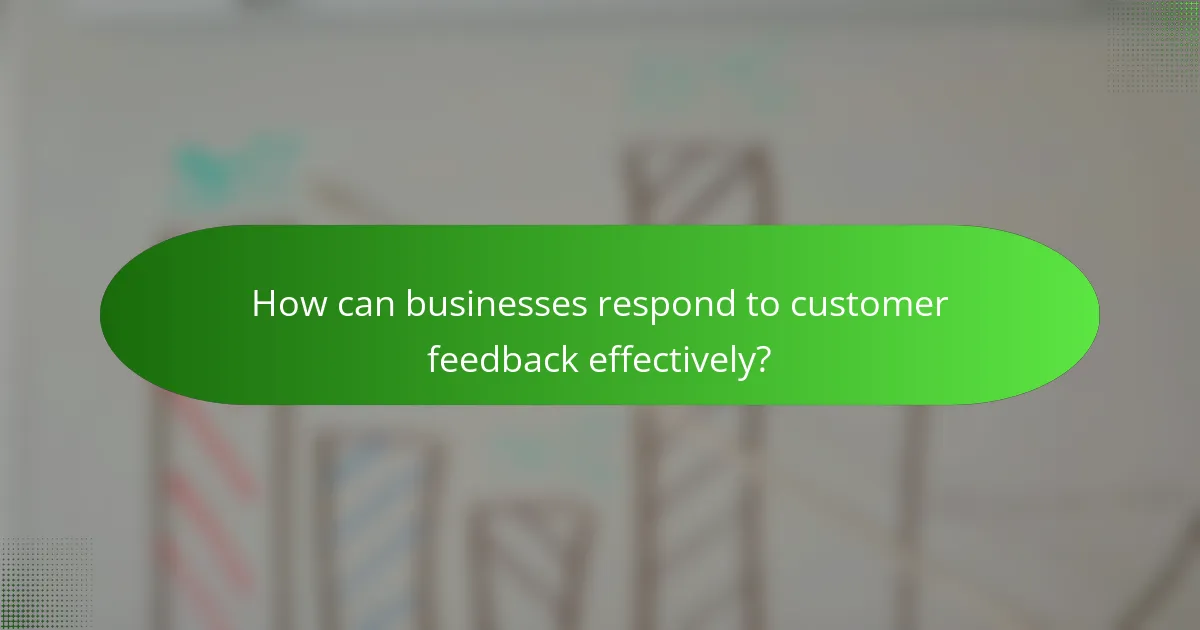 How can businesses respond to customer feedback effectively?