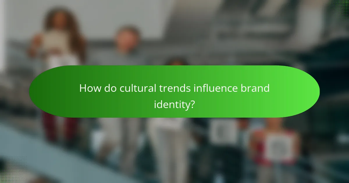How do cultural trends influence brand identity?