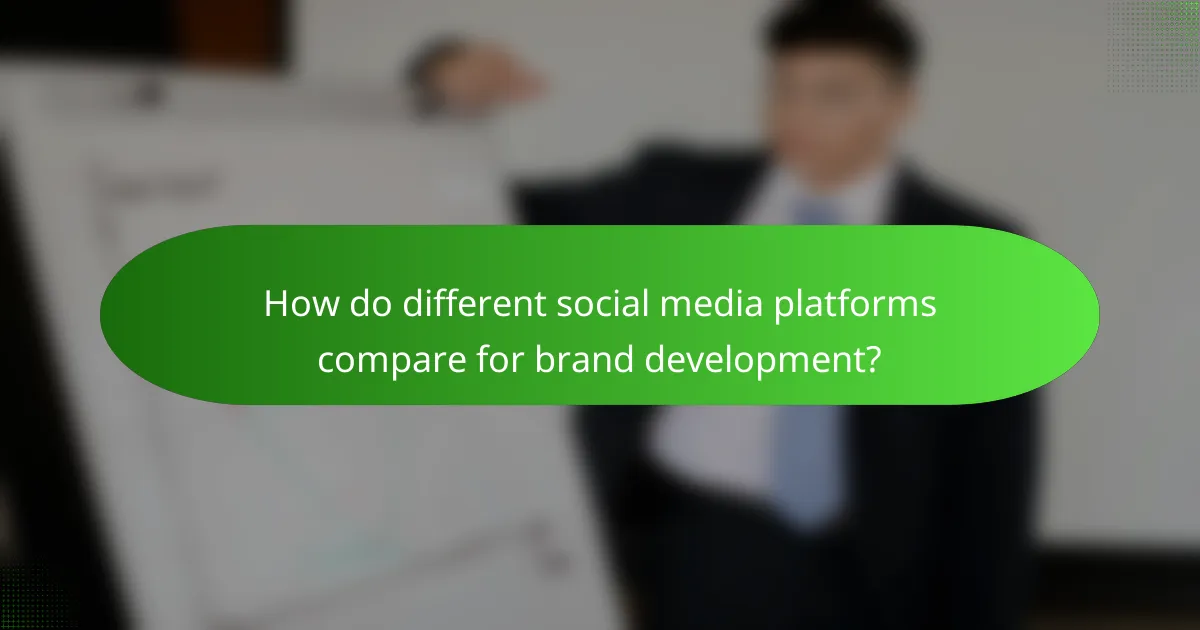 How do different social media platforms compare for brand development?