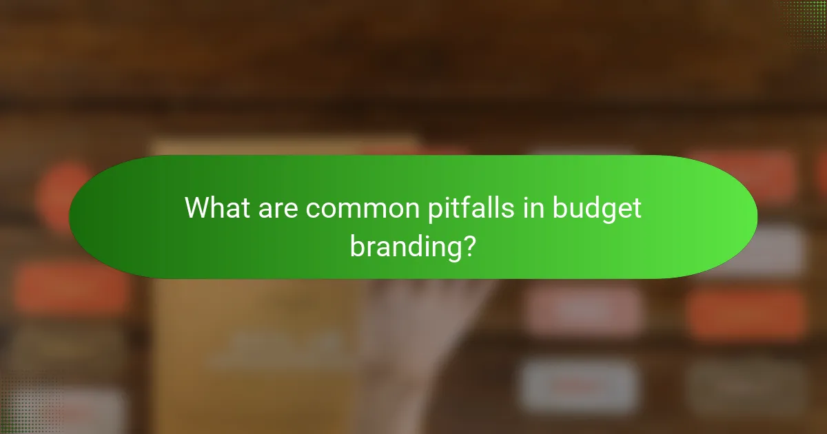 What are common pitfalls in budget branding?