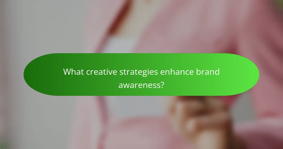 What creative strategies enhance brand awareness?