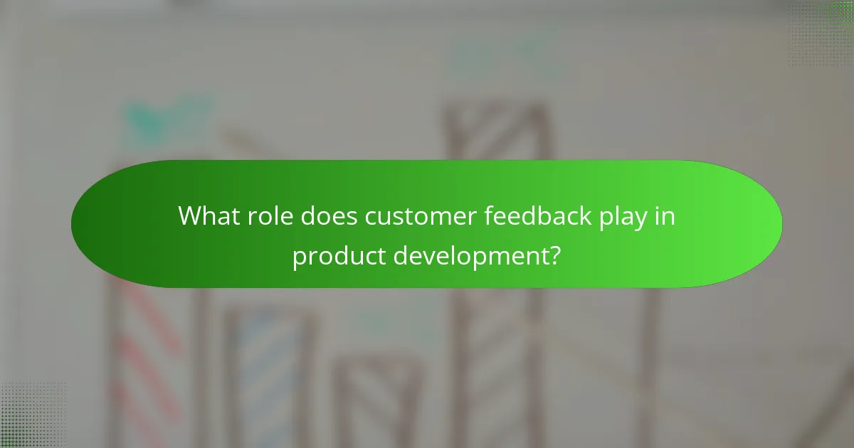What role does customer feedback play in product development?
